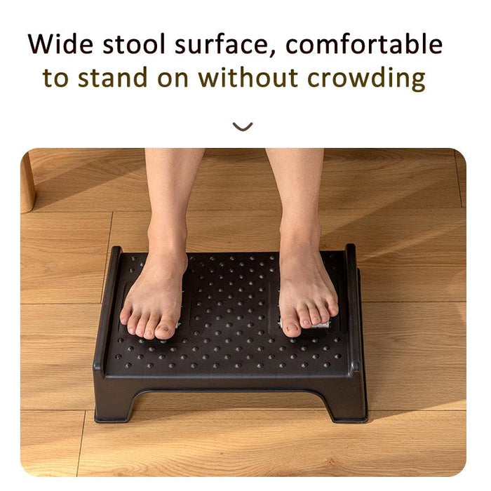 Double-Row Roller Foot Pedal Footrest Black