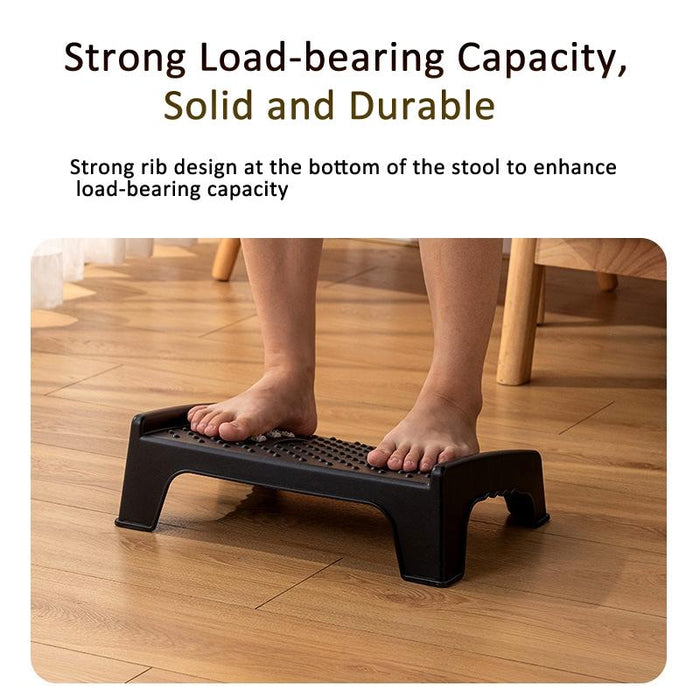Double-Row Roller Foot Pedal Footrest Black