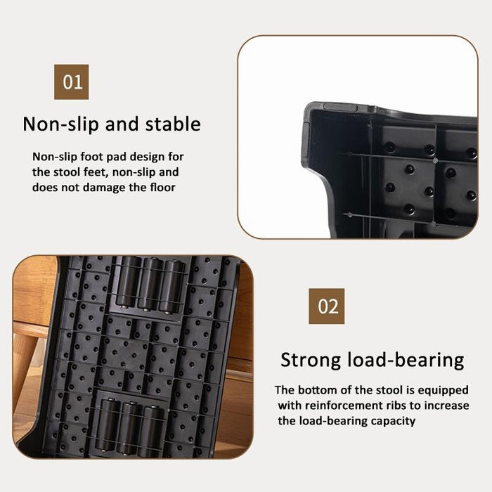 Double-Row Roller Foot Pedal Footrest Black