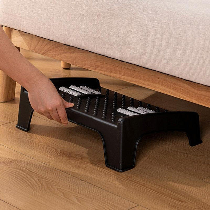 Double-Row Roller Foot Pedal Footrest Black