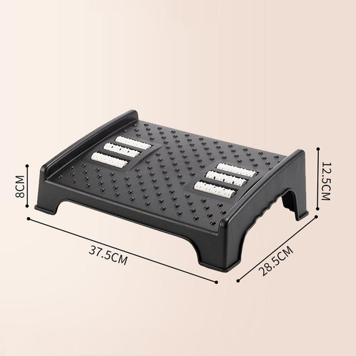 Double-Row Roller Foot Pedal Footrest Black