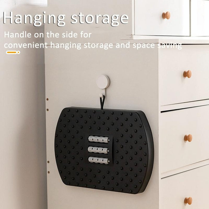 180 Degree Swing Footstool With Handle Black