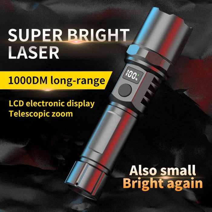 Rechargeable Led Flashlight With Lcd Display