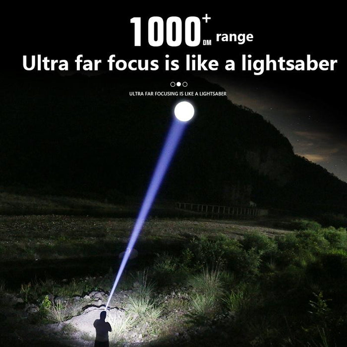 Rechargeable Led Flashlight With Lcd Display