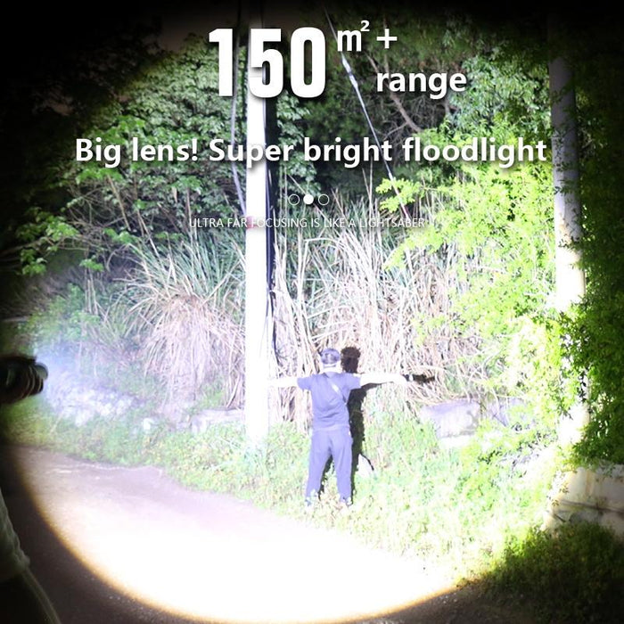 Rechargeable Led Flashlight With Lcd Display