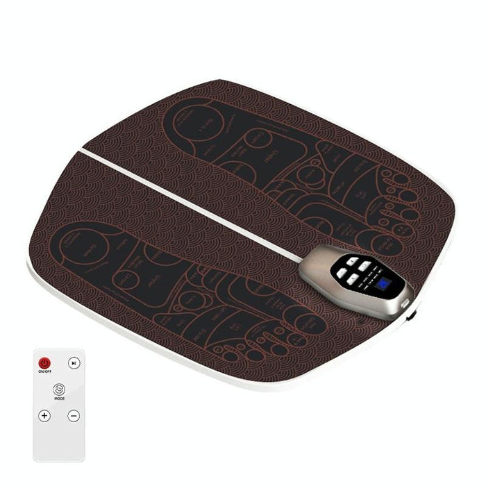 Foldable Ems Foot Massager Pad With Remote Coffee