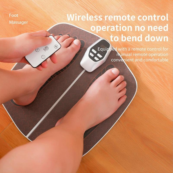 Foldable Ems Foot Massager Pad With Remote Coffee
