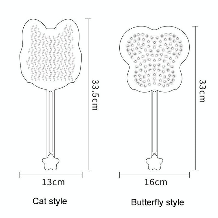 Detangling Pet Comb For Cats And Dogs Butterfly Pink