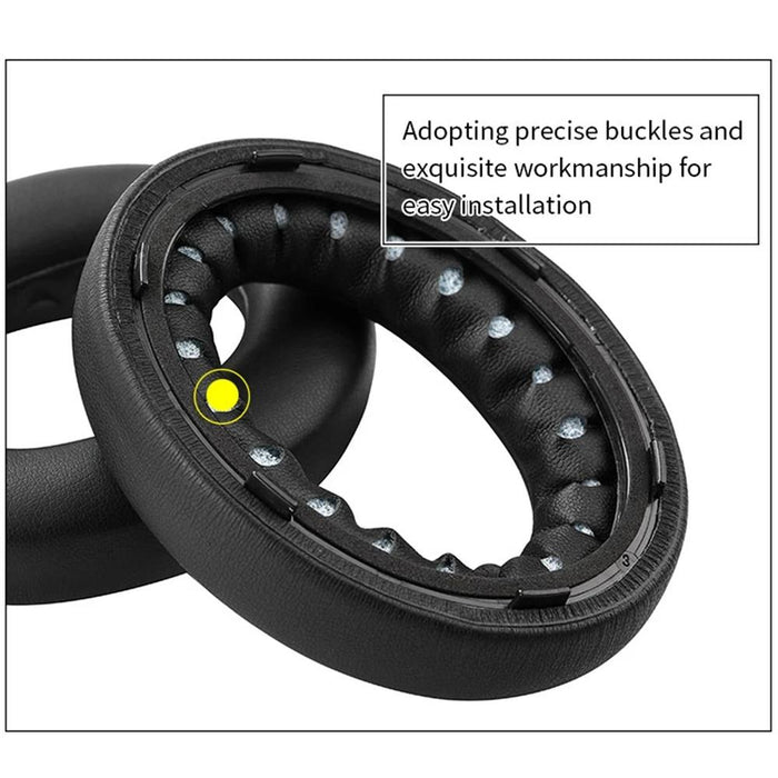 Black Lambskin Earmuffs For Bose Qc Ultra Headphones