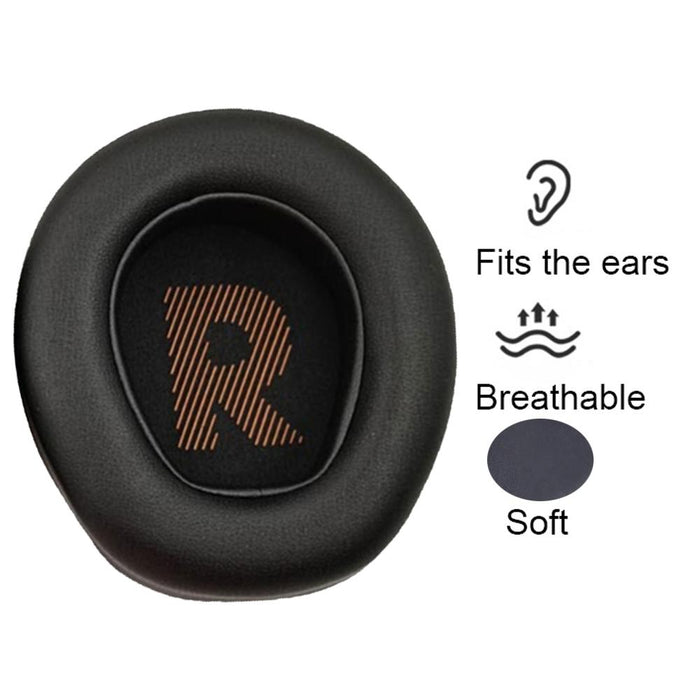 Black Leather Sponge Earmuffs For Jbl Quantum 400 Headphones