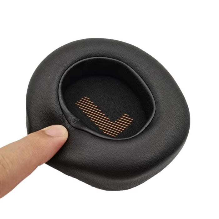 Black Leather Sponge Earmuffs For Jbl Quantum 400 Headphones