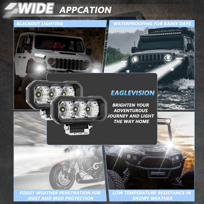 40W 9V - 30V 5 Inch Waterproof 3 - Eye Headlight