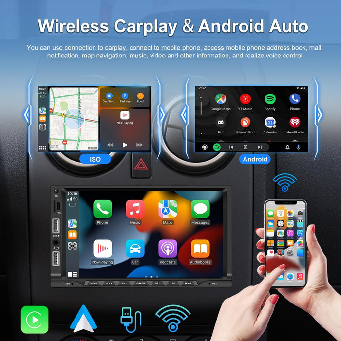 7 Inch Car Mp5 Player Carplay / Android Auto / Mirror Link / Bluetooth - Standard