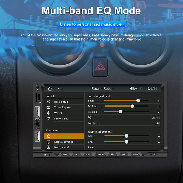 7 Inch Car Mp5 Player Carplay / Android Auto / Mirror Link / Bluetooth - Standard