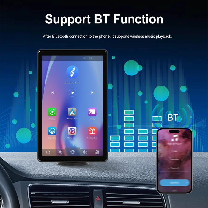 8 Inch Full Touch Car Screen Player - Horizontal / Vertical Carplay / Android Auto
