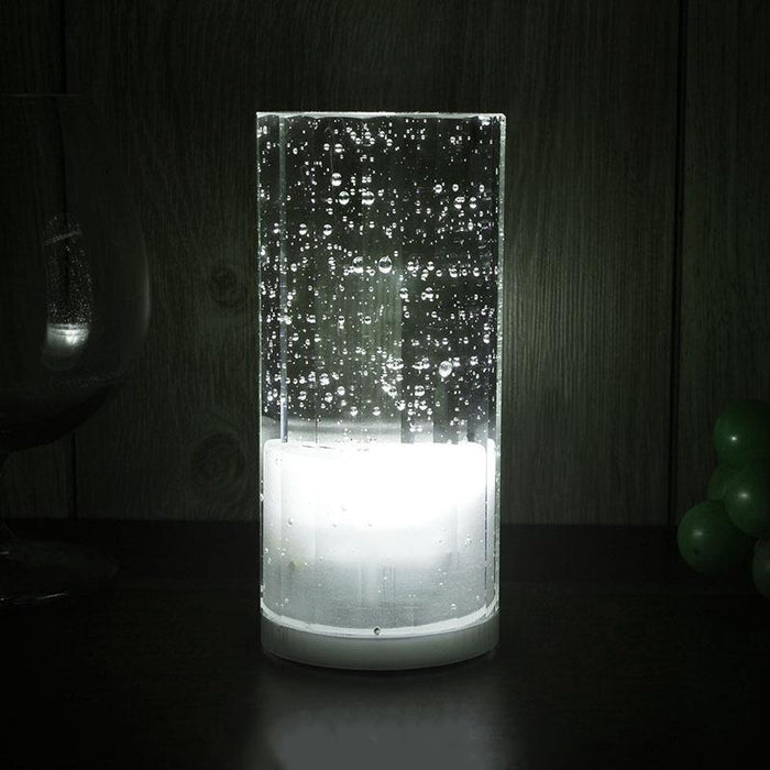 Blue Usb Charging Led Round Bar Crystal Lamp For Ktv Atmosphere