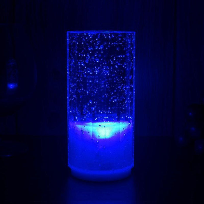 Blue Usb Charging Led Round Bar Crystal Lamp For Ktv Atmosphere