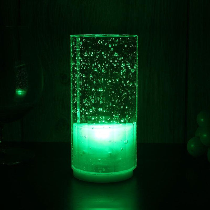 Blue Usb Charging Led Round Bar Crystal Lamp For Ktv Atmosphere