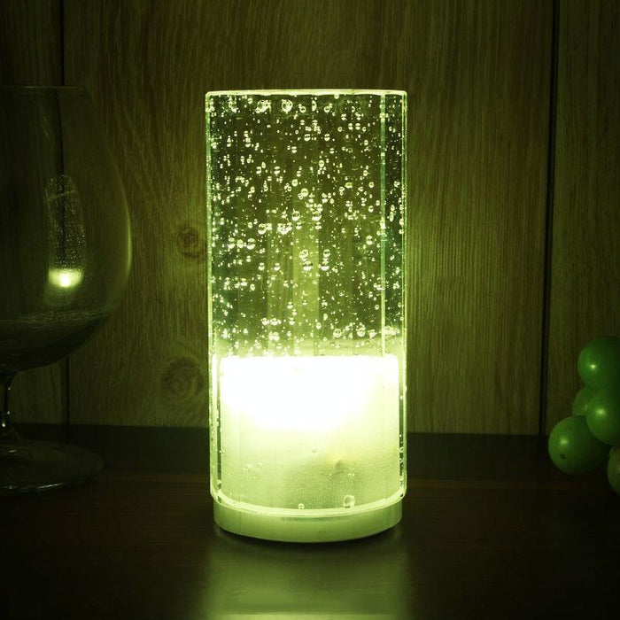 Blue Usb Charging Led Round Bar Crystal Lamp For Ktv Atmosphere