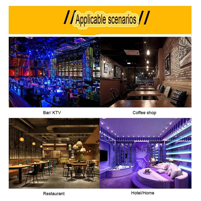 Blue Usb Charging Led Round Bar Crystal Lamp For Ktv Atmosphere