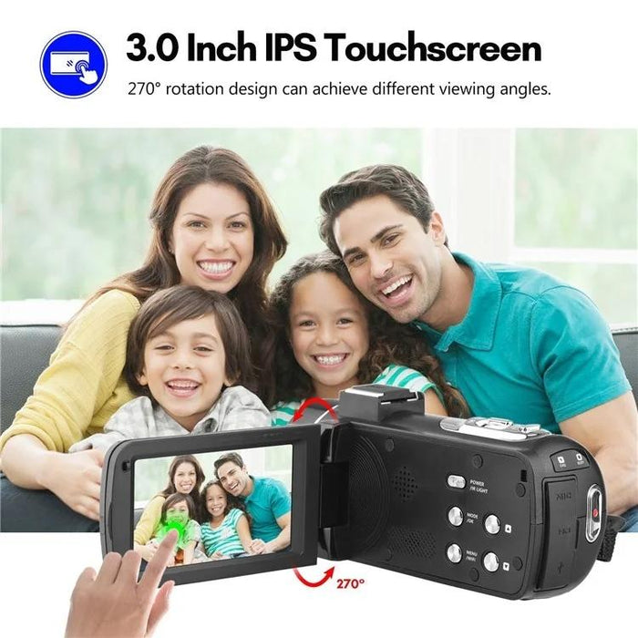 3 Inch Ips Touch Screen 56Mp 18X Digital Zoom Wifi Camcorder 4K Video Camera