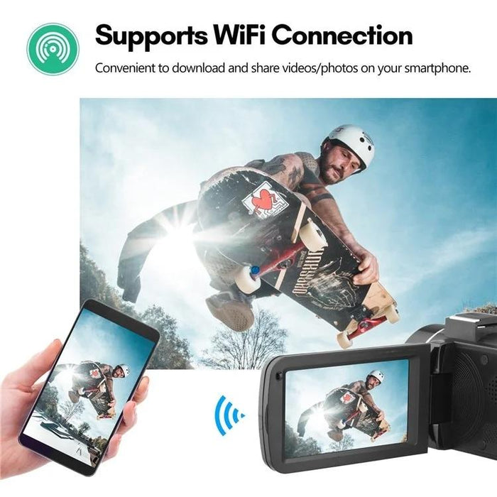 3 Inch Ips Touch Screen 56Mp 18X Digital Zoom Wifi Camcorder 4K Video Camera