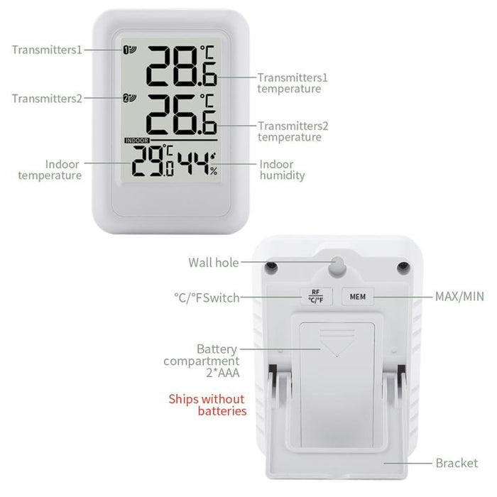 2 In 1 Wireless Digital Thermometer For Home & Greenhouse