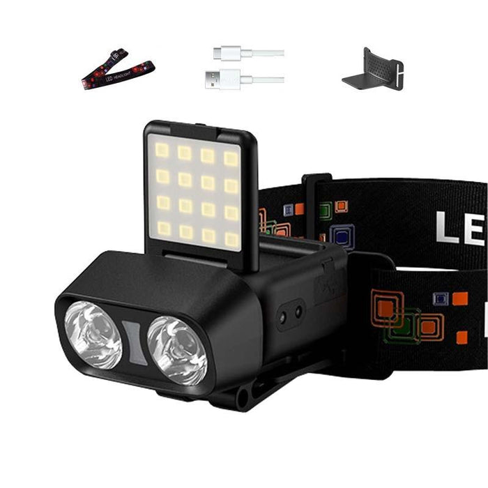 Long Range Led Outdoor Sensor Headlamp Black