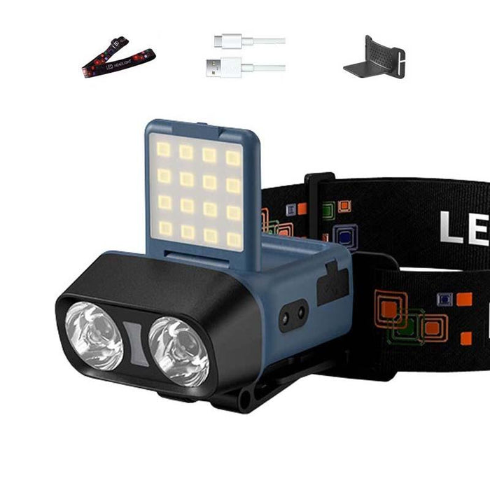 Long Range Led Outdoor Sensor Headlamp Black