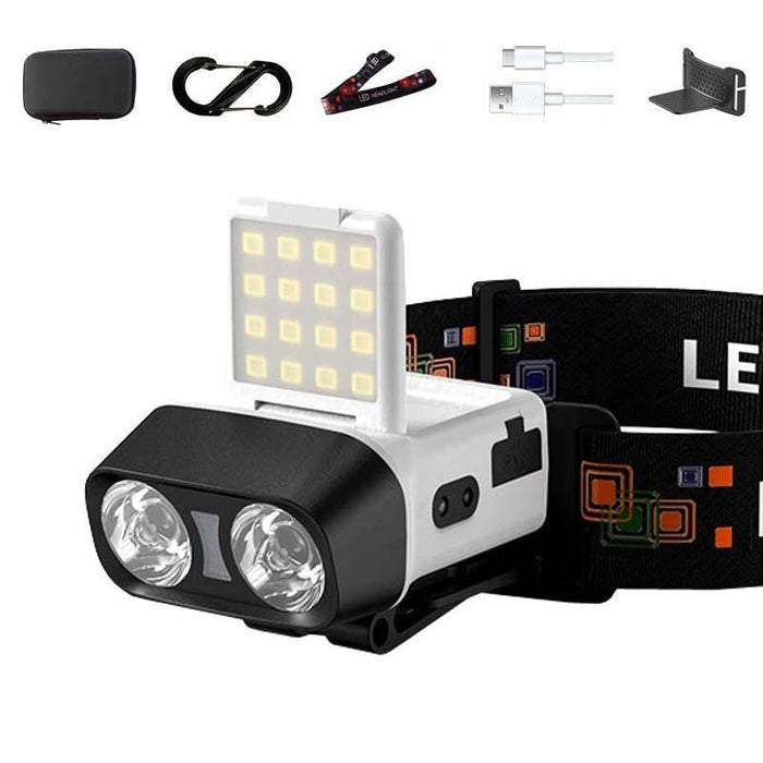 Long Range Led Outdoor Sensor Headlamp Black