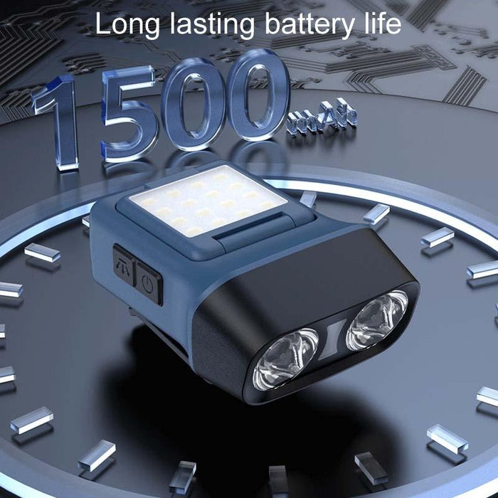 Long Range Led Outdoor Sensor Headlamp Black