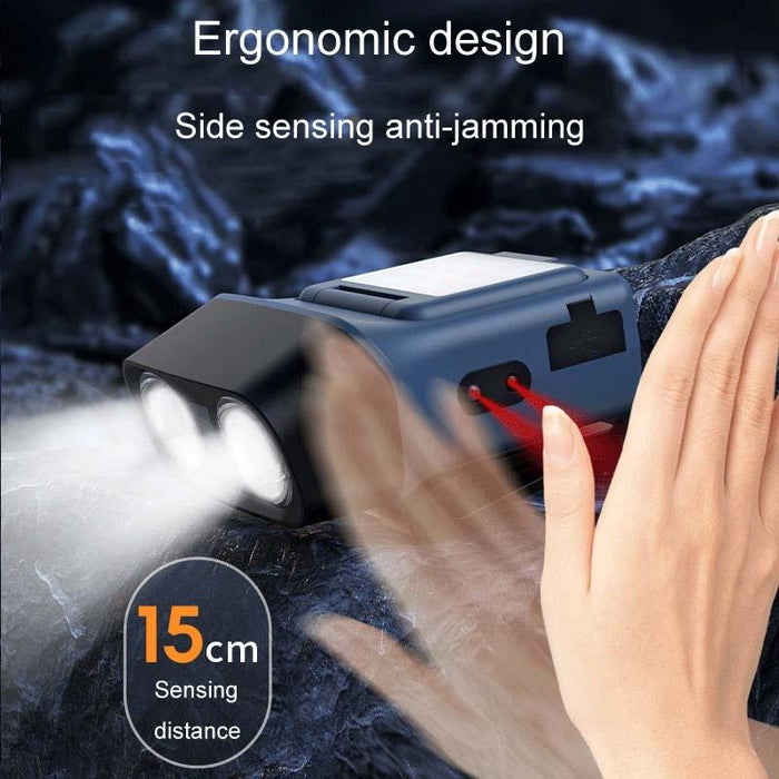 Long Range Led Outdoor Sensor Headlamp Black