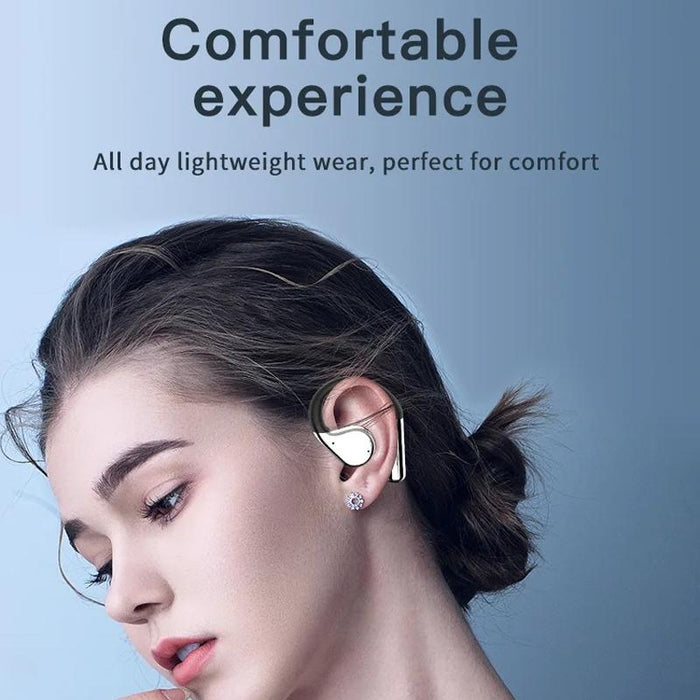 Wireless Bluetooth Earbuds With Ear Hooks Ows Open-Ear Noise-Canceling Headset