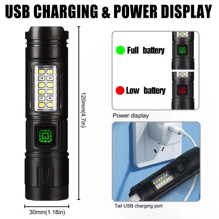 Compact Led Side Light Flashlight Durable & Bright