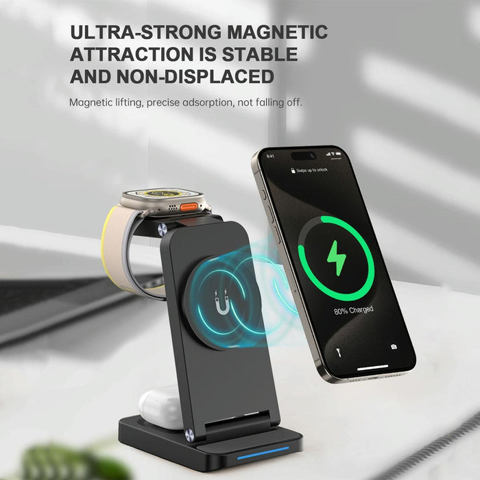 3 In 1 Magnetic Wireless Charger Stand