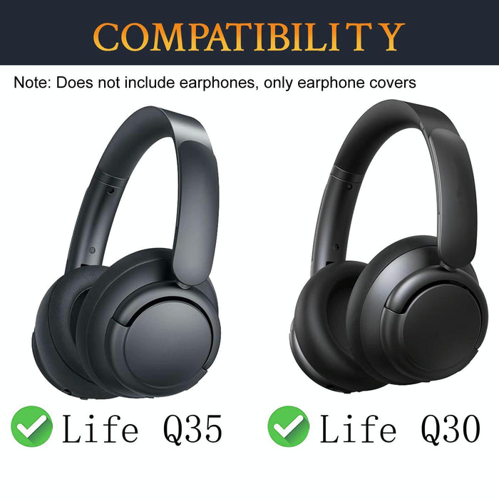 2 Pack Earphone Covers For Soundcore Life Q30 / Q35 Enhance Comfort & Fit