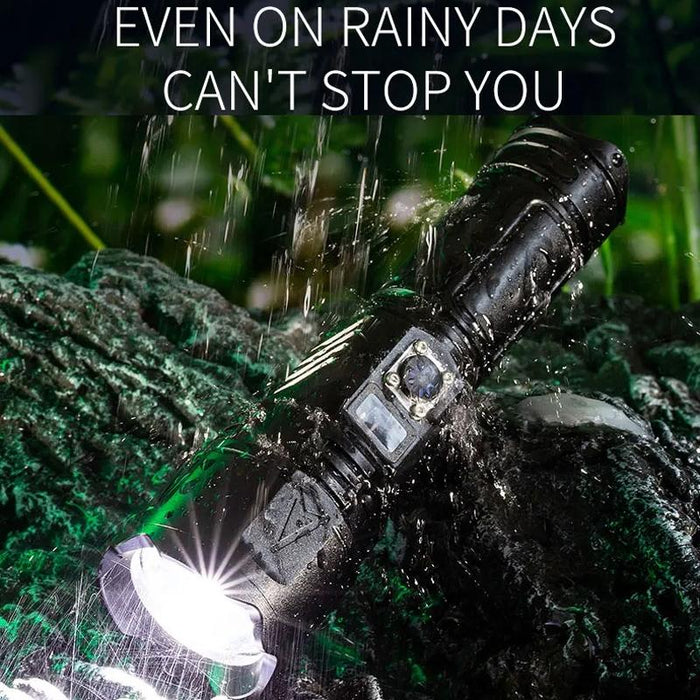 30W Portable Lcd Laser Flashlight Black