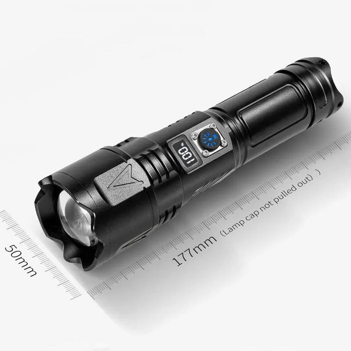 30W Portable Lcd Laser Flashlight Black