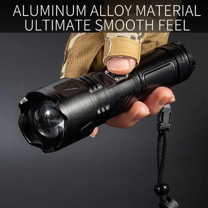 30W Portable Lcd Laser Flashlight Black