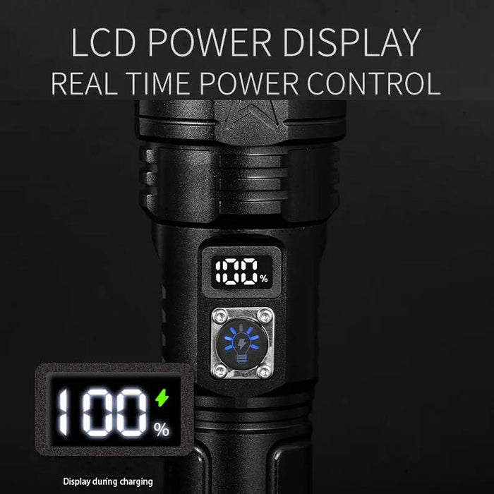 30W Portable Lcd Laser Flashlight Black