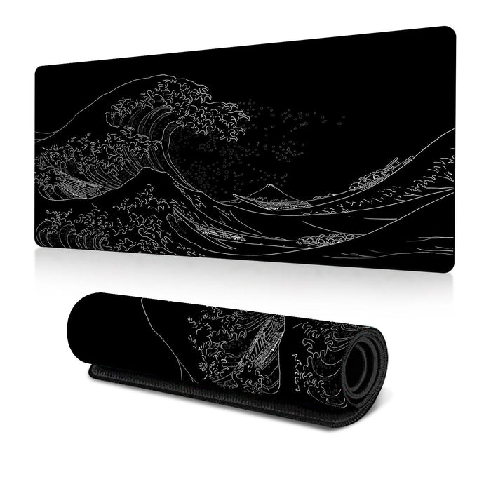 Non Slip Gaming Mouse Pad Big Wave Design