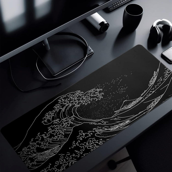 Non Slip Gaming Mouse Pad Big Wave Design
