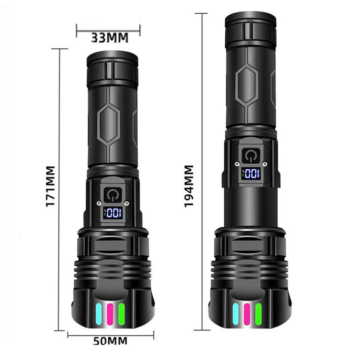 Digital Display Fluorescent Strip Flashlight High Power Led