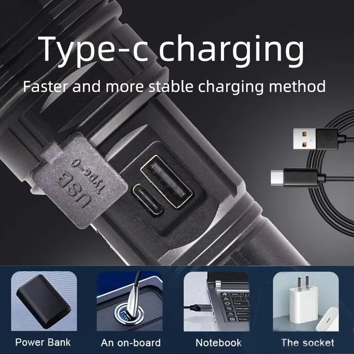 Digital Display Fluorescent Strip Flashlight High Power Led