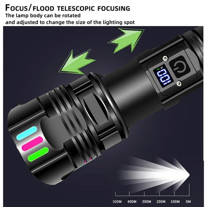 Digital Display Fluorescent Strip Flashlight High Power Led