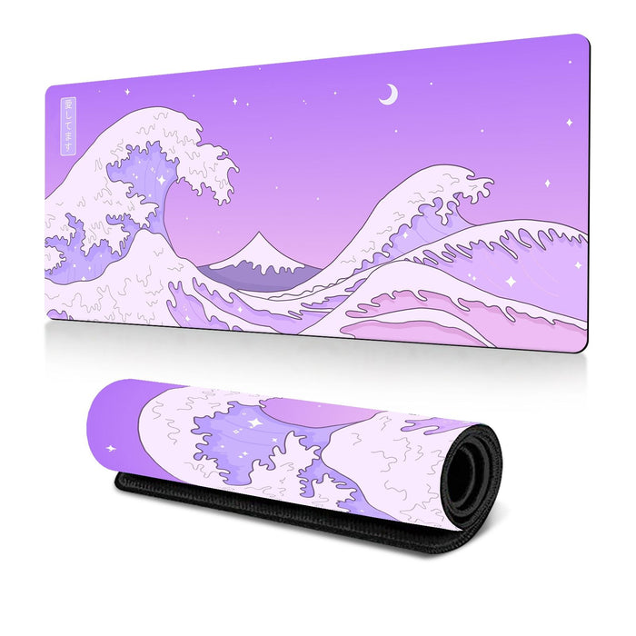 Non Slip Gaming Mouse Pad Big Wave Design