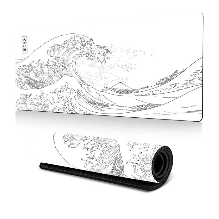 Non Slip Gaming Mouse Pad Big Wave Design