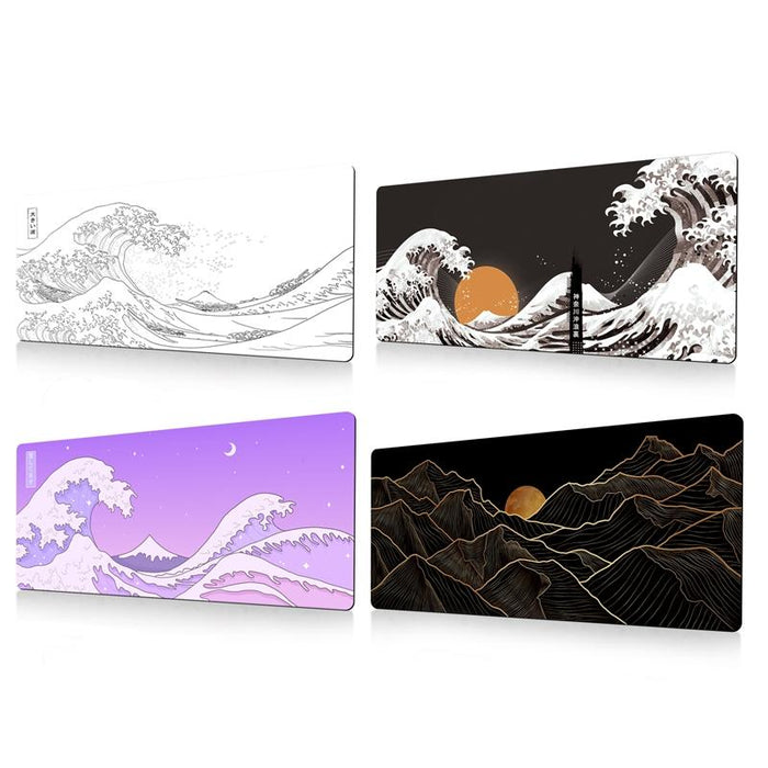 Non Slip Gaming Mouse Pad Big Wave Design