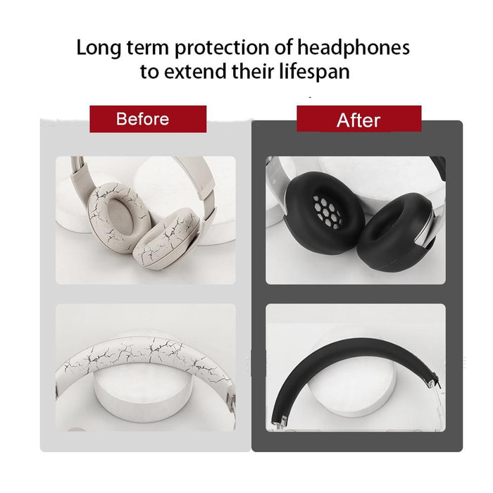 Silicone Ear Cushion + Headband Cover Set For Studio Pro Headphones