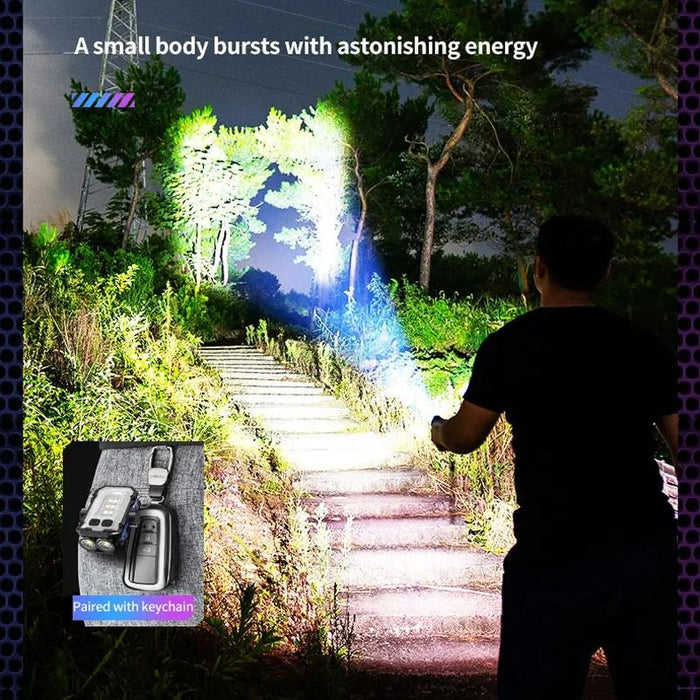 Adjustable Mini Keychain Light With Magnetic Clip